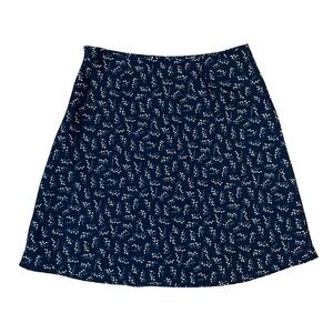 Vintage Old Navy Blue Floral Mini Skirt Size 8